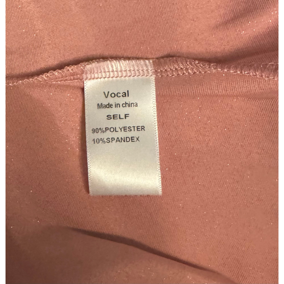 Women's Vocal Pink Glitter Tank Top with Rhinestones S - Picture 4 of 4